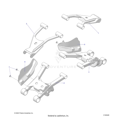 SUSPENSION, REAR CONTROL ARMS - A25SJR57AM (C102529)