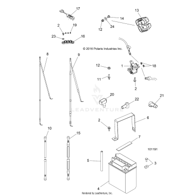 ELECTRICAL, BATTERY - A17DAE57AM (101191)