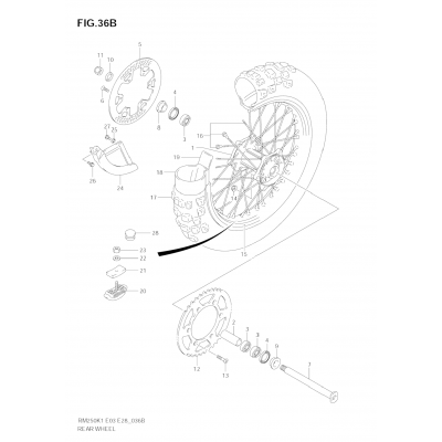 REAR WHEEL (MODEL K4)