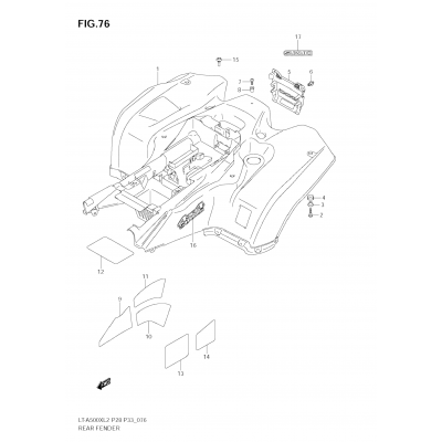 REAR FENDER (LT-A500XZ E33)