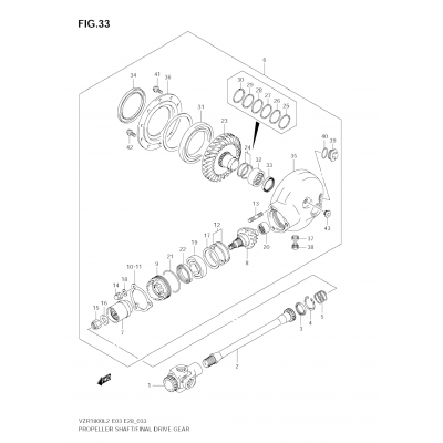 PROPELLER SHAFT/FINAL DRIVE GEAR (VZR1800 L2 E33)