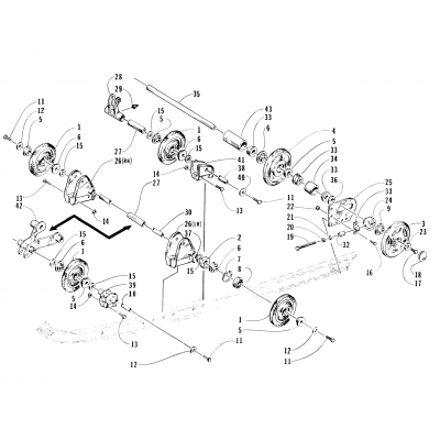 REAR SUSPENSION AXLE ASSEMBLY