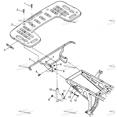 Rear Rack Mounting Xplorer 400L