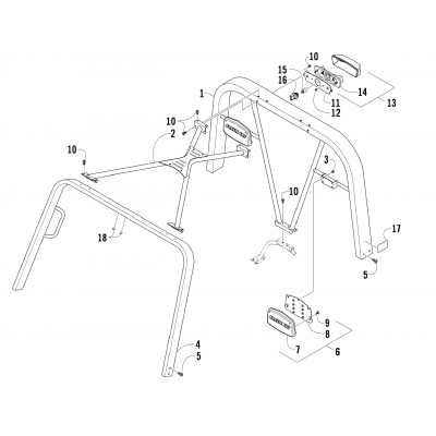 CANOPY AND TAILLIGHT ASSEMBLY