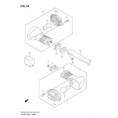 TURNSIGNAL LAMP (SV1000) (NOT FOR US MARKET)