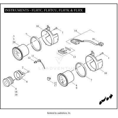 INSTRUMENTS - FLHTC, FLHTCU, FLHTK & FLHX