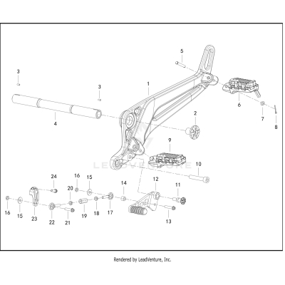 FOOTPEGS, LEFT AND SHIFTER, GEAR