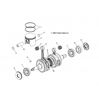 Piston & Crankshaft S05np5cs/A/B/Np6es/A/B/Ne5cs/Ne6es/Na6es/Ee