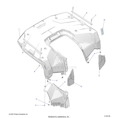 BODY, REAR CAB - A25SJR57AM (C102738)