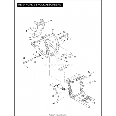 REAR FORK & SHOCK ABSORBERS