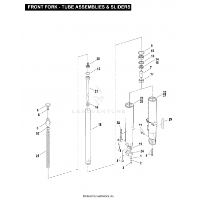 FRONT FORK - TUBE ASSEMBLIES & SLIDERS