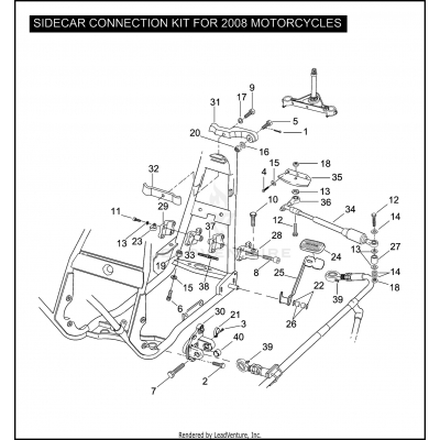 SIDECAR CONNECTION KIT FOR 2008 MOTORCYCLES