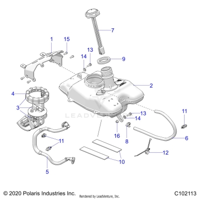 FUEL SYSTEM, FUEL TANK ASM. - A25HBA07B5/B7 (C102113)