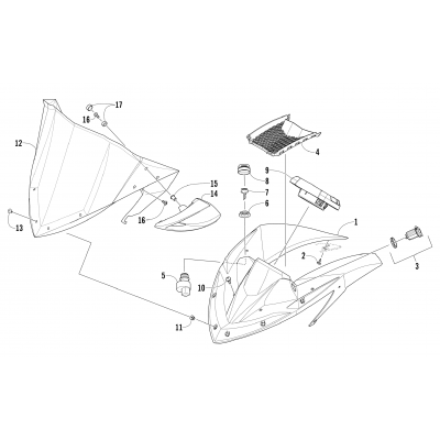 WINDSHIELD AND INSTRUMENTS ASSEMBLIES