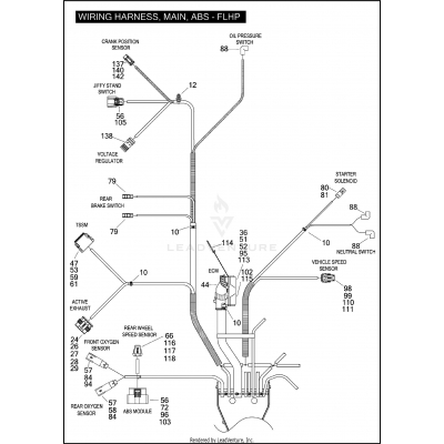 WIRING HARNESS, MAIN, ABS - FLHP (5 OF 5)