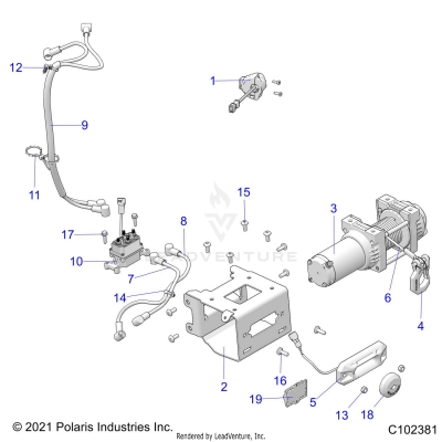 CHASSIS, WINCH - A25SJR57AM (C102381)