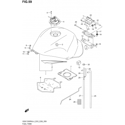 FUEL TANK (GSX1300RAL4 E03)