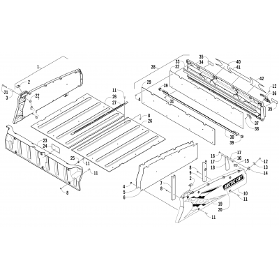 CARGO BOX AND TAILGATE ASSEMBLY