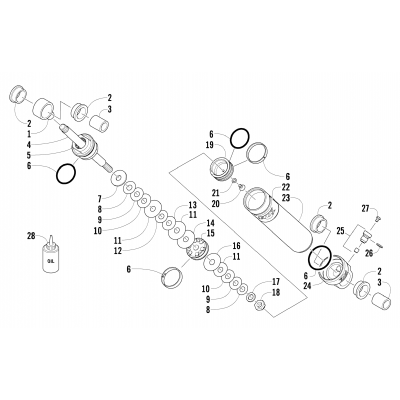 REAR SUSPENSION REAR ARM SHOCK ABSORBER