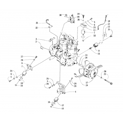 ENGINE AND RELATED PARTS