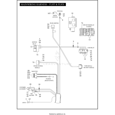 MAIN WIRING HARNESS - FLHT & FLHX (3 OF 3)