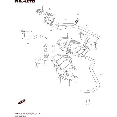 EVAP SYSTEM (GSX-S1000FAL6 E33)