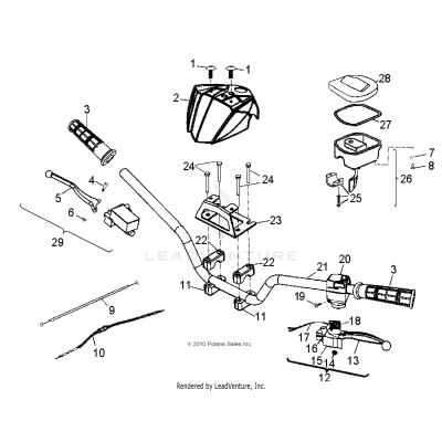 STEERING, HANDLEBAR - A25YPA20A4 (49ATVHANDLEBAR11PHX)