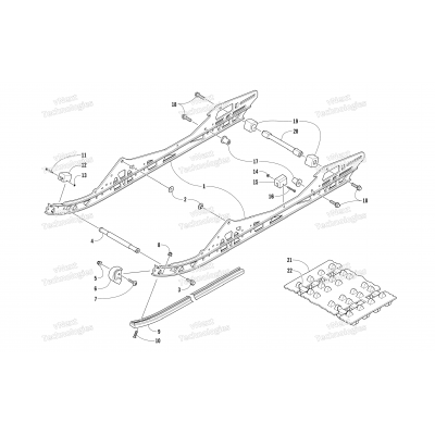 SLIDE RAIL AND TRACK ASSEMBLY