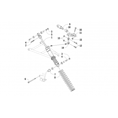 SHOCK ABSORBER AND SWAY BAR ASSEMBLY