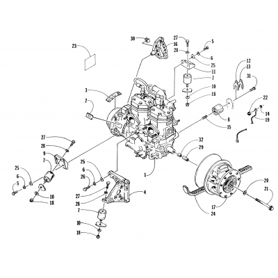 ENGINE AND RELATED PARTS