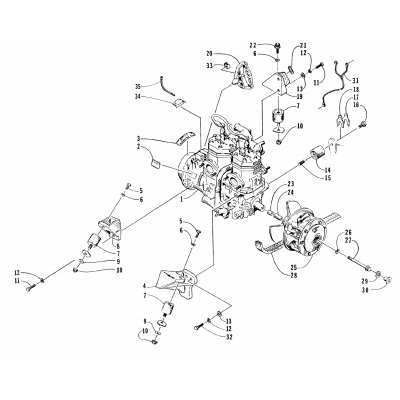 ENGINE AND RELATED PARTS