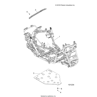 CHASSIS, MAIN FRAME AND SKID PLATE - A17DAA57F5 (101234)