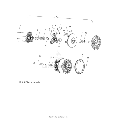 DRIVE TRAIN, CLUTCH, PRIMARY - S19EGK8PS ALL OPTIONS (49SNOWDRIVECLUTCH15PROS)