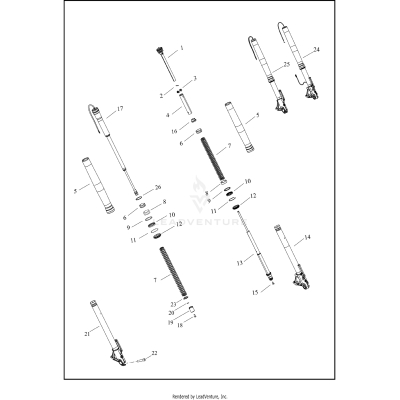 FORK, FRONT - WITH ADAPTIVE RIDE HEIGHT (ARH)
