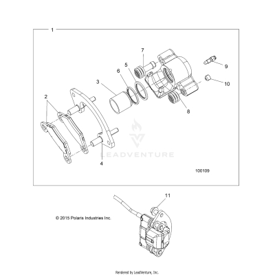BRAKES, REAR CALIPER - A19SXN85A8 [100109]
