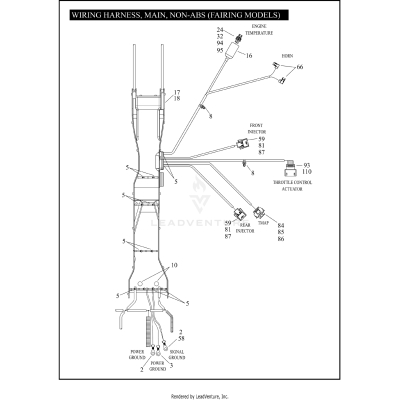 WIRING HARNESS, MAIN, NON-ABS (FAIRING MODELS) (2 OF 6)