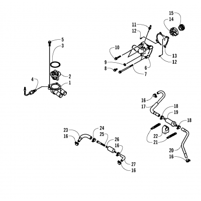 WATER PUMP/THERMOSTAT ASSEMBLY