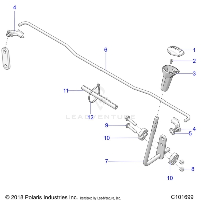 DRIVE TRAIN, GEAR SELECTOR - A25SJR57AM (C101699)