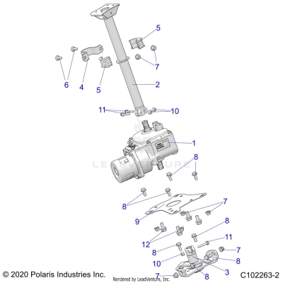 STEERING, STEERING POST ASM. - A25SVE95PG (C102263-2)