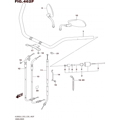 HANDLEBAR (VL800TL6 E33)