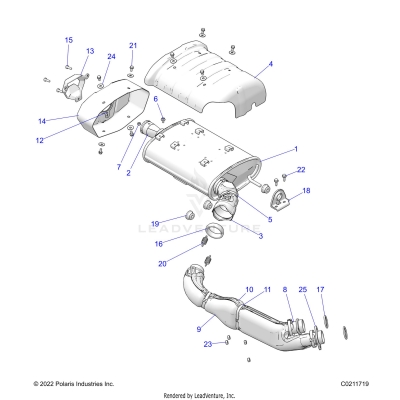 ENGINE, EXHAUST - A25SLZ95AF (C0211719)