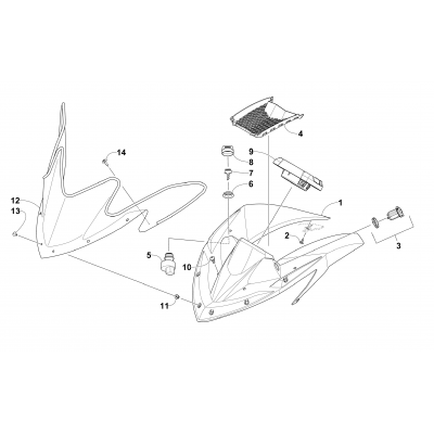 WINDSHIELD AND INSTRUMENTS ASSEMBLIES