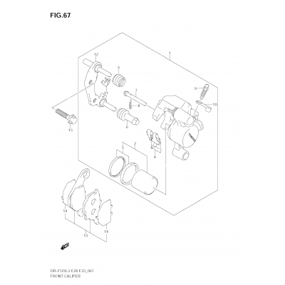 FRONT CALIPER (DR-Z125LL3 E33)
