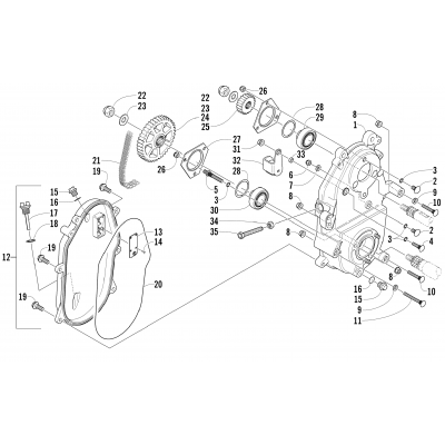 DRIVE/DROPCASE ASSEMBLY