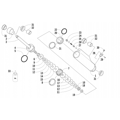 REAR SUSPENSION REAR ARM SHOCK ABSORBER