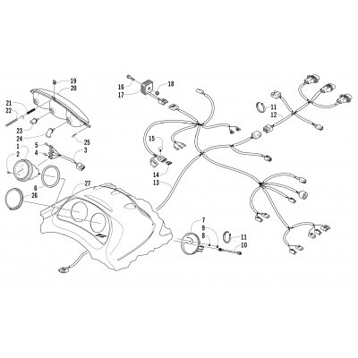 HEADLIGHT, INSTRUMENTS, AND WIRING ASSEMBLIES