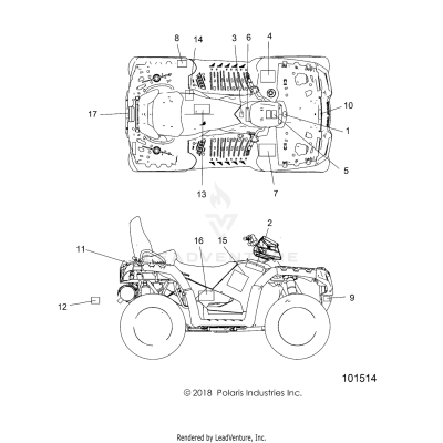 BODY, DECALS - A19SYE95BV [101514]