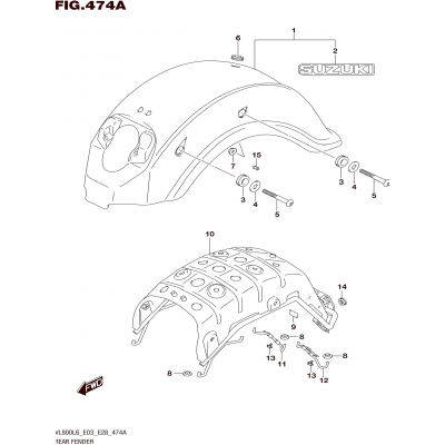 REAR FENDER (VL800L6 E03)