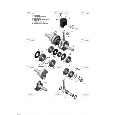 Crankshaft And Piston - 600 E-Tec