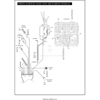 WIRING HARNESS, MAIN, NON-ABS (FAIRING MODELS) (3 OF 6)